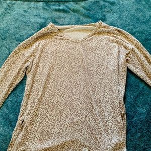 American Eagle cheetah print long sweater